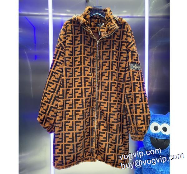 コピー ブランド 圧倒的な高級感 2024秋冬新作 レディース フリースジャケット ブルゾン フェンディ FENDI