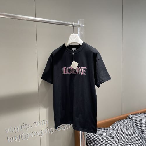 ロエベ LOEWE 定番のアイテム 2024春夏新作 半袖Tシャツ レディース ブランドコピー専門店 2色可選