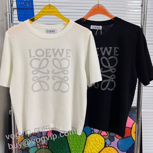 ロエベ LOEWE 2024最新入荷 半袖Tシャツ 圧倒的な高級感 レディース ブランドコピー 2色可選