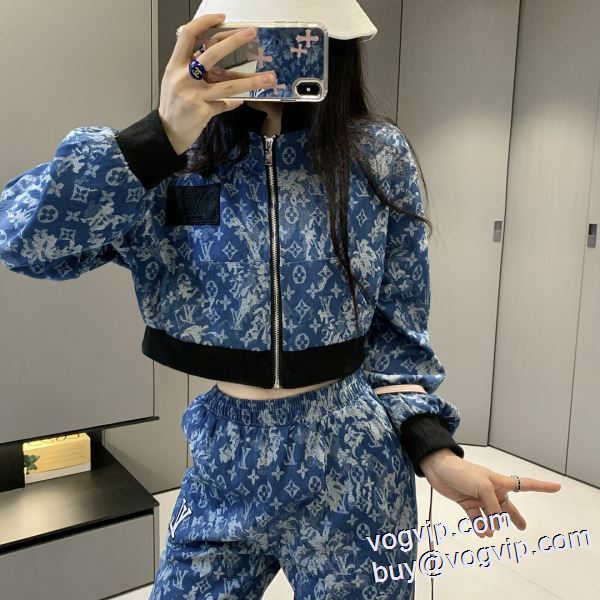 早くも完売している 2024超激得高品質 ルイ ヴィトン LOUIS VUITTON ブランドコピー激安販売屋 レディース ジャージセット 上下セット