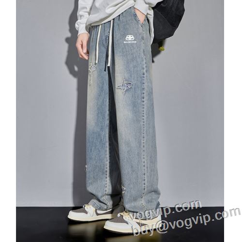 ★安心★追跡付  BALENCIAGA偽物ブランド バックポケット付 2024春夏季超人気 バレンシアガ ジーンズ 2色可選