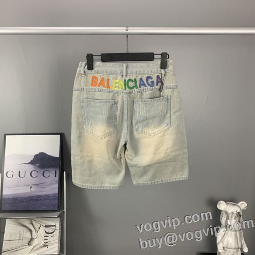 人気が爆発  バレンシアガコピー ブランド 2024最新入荷 BALENCIAGA ジーンズ スリムフィット ショートパンツ