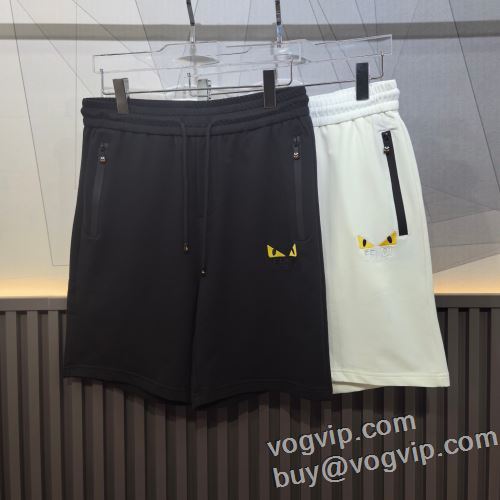 チノパン 狙える優秀アイテム フェンディ FENDI 2024爆買い人気 ショートパンツ ビーチパンツ ブランドコピー専門店 2色可選