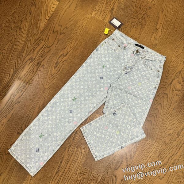 2024爆買いお買い得 ジーンズ ルイ ヴィトン LOUIS VUITTONブランドコピー 極上の着心地 しわのデザイン