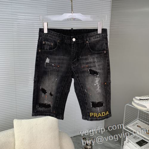 オリジナル コピー プラダ PRADA 2024爆発的通販 ジーンズ ショートパンツ