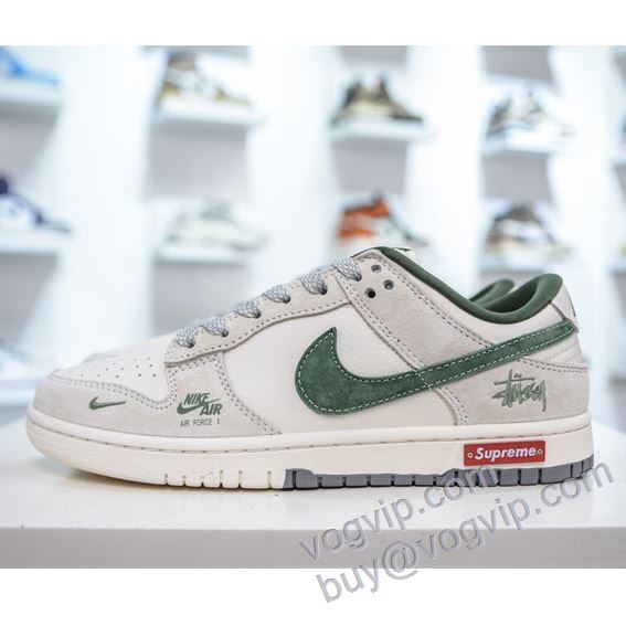 機能性も備えたアイテム 2024爆買い品質保証 シュプリームスーパーコピー SUPREME x N1ke SB Dunk Low x Stussy スニーカー フラットシューズ