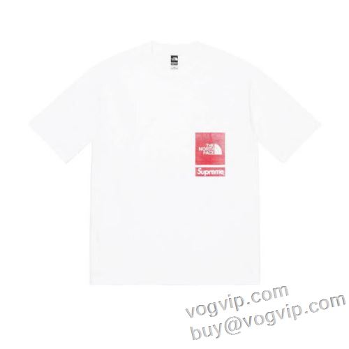 2024春夏 大人のおしゃれに シュプリーム SUPREME X THE NORTH FACE PRINTED POCKET TEE 半袖Tシャツ 2色可選 通気性に優れた