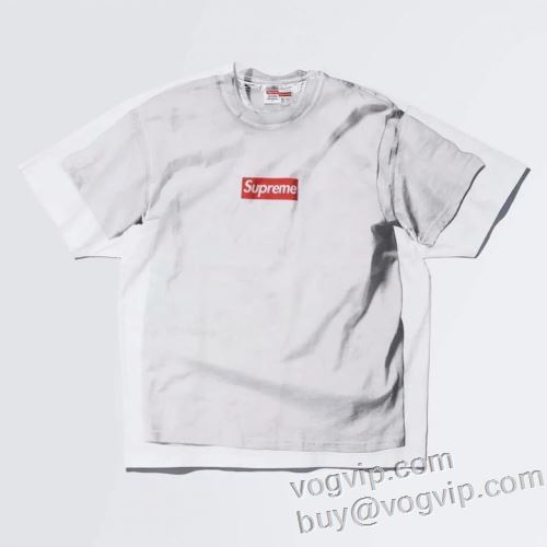 大人気アイテム！入手困難 シュプリームブランドコピー専門店 SUPREME x MM6 Maison Margiela SS24 WEEK7 BOX LOGO TEE 半袖Tシャツ 細身のシルエット 2024年モデル入荷