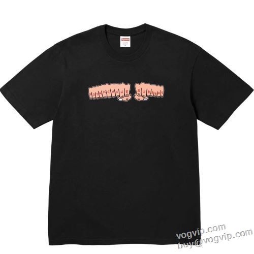 シュプリーム 半袖Tシャツ 夏コーデに大活躍間違いなし!! 人気商品  Supreme 24SS TOY MACHINE FIST TEE 2色可選