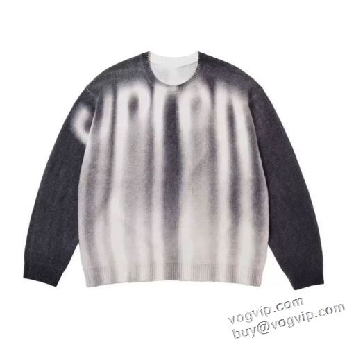大絶賛の履き心地! SUPREME Blurred Logo Sweater パーカー セーター 3色可選 優しく柔らかな肌触りのコットン混セーター シュプリームコピーブランド