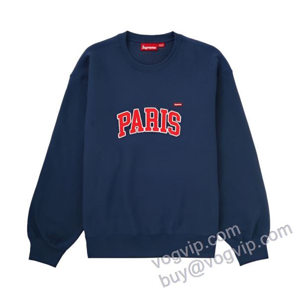 高評価の人気品 Supreme 24ss Shop Crewneck 2024 しっかり暖かな感じ シュプリームコピー ブランド プルオーバーパーカー 5色可選