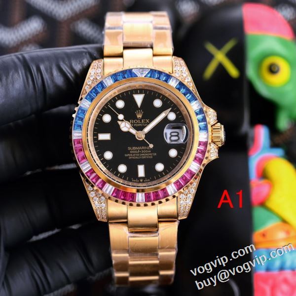 ロレックス 売れ筋のいい ROLEXコピーブランド 2024数量限定豊富な 機械式（自動巻き） 男性用腕時計 4色可選