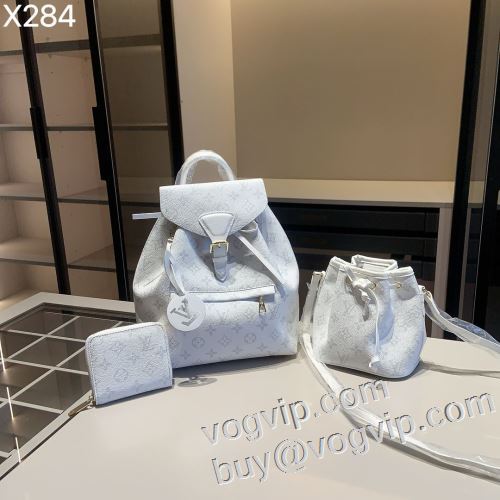 ルイ ヴィトンコピーブランド 抜群の雰囲気が作れる! LOUIS VUITTON 使い勝手のいいバッグ リュック+ショルダーバッグ+財布 5色可選 2024新作品
