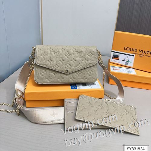 ブランドスーパーコピー 激安専門店 2024新款 ルイ ヴィトン LOUIS VUITTON ショルダーバッグ 3色可選 首胸ロゴ