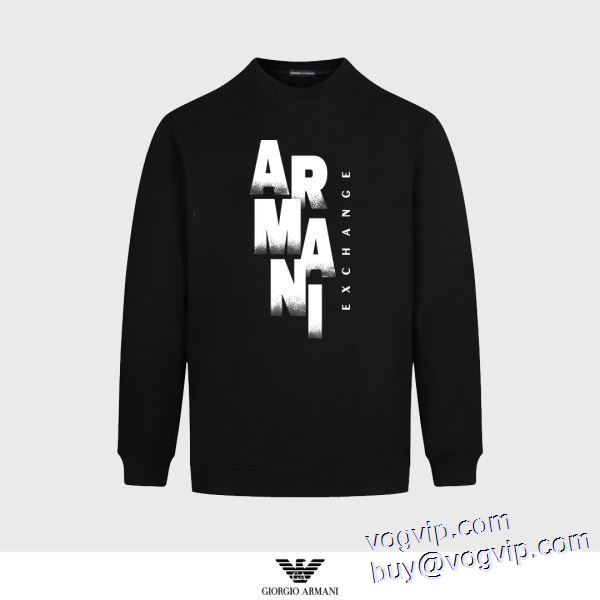 アルマーニ 2024超激得安い ARMANI ブランド服 コピー 上品な輝きを放つ形 プルオーバーパーカー 幅広いジャンル 2色可選