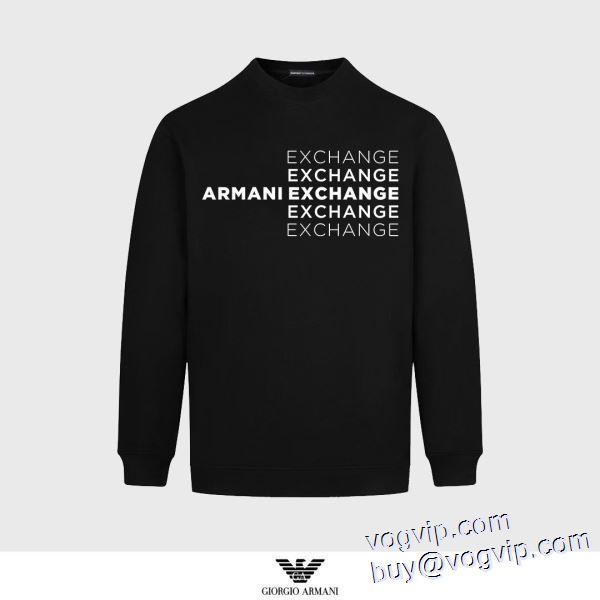 アルマーニ ARMANI パーコピー コスパ最高のプライス 2024大注目 程よい厚み プルオーバーパーカー 2色可選