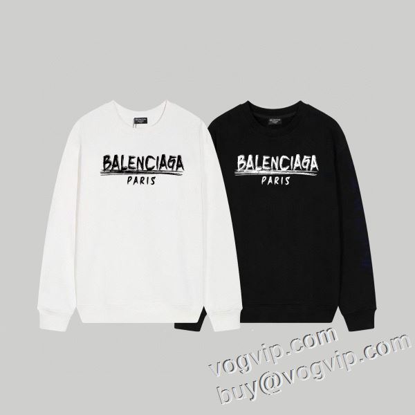 VOGブランドコピー 2024HOT新作登場 バレンシアガ BALENCIAGA 収縮性のある プルオーバーパーカー 2色可選 上品な輝きを放つ形