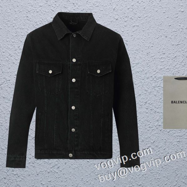 2024最安値お得 バレンシアガ BALENCIAGA デニムジャケット メンズ ジャンパー アウター 軽量 薄手 ブランドコピー ずっと人気?