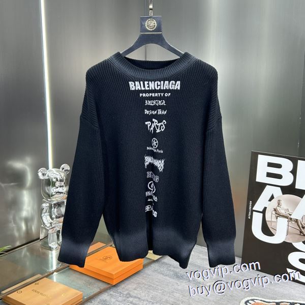 高品質 人気 ニットウェア ビンテージ感ある バレンシアガ BALENCIAGAブランドコピー専門店偽物口コミ最高級スーパーコピー 2024低価直輸入専門店