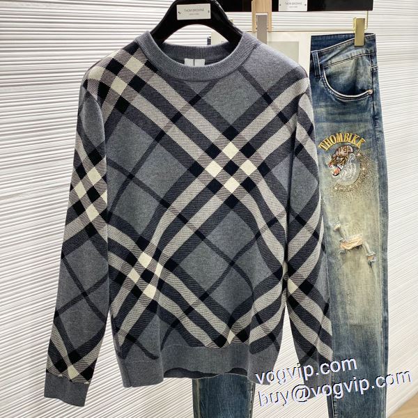 バーバリー ニットウェア BURBERRYコピーブランド 2024海外販売 先行販売 3色可選 ちょうどいい丈感