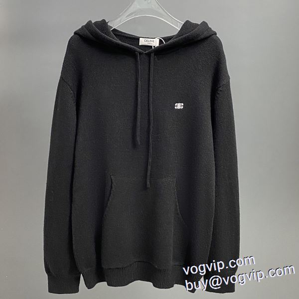 抜群な楽チン感ある大定番 ニット セーター 2色可選 セリーヌ 偽物ブランド 2024年モデル入荷 防寒機能ある