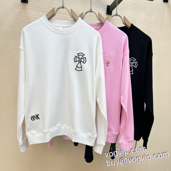 2024超激得安い スーパーコピー 優良サイト デザイン性の高い クロムハーツ CHROME HEARTS カジュアル 冬服 通勤 プルオーバーパーカー 3色可選