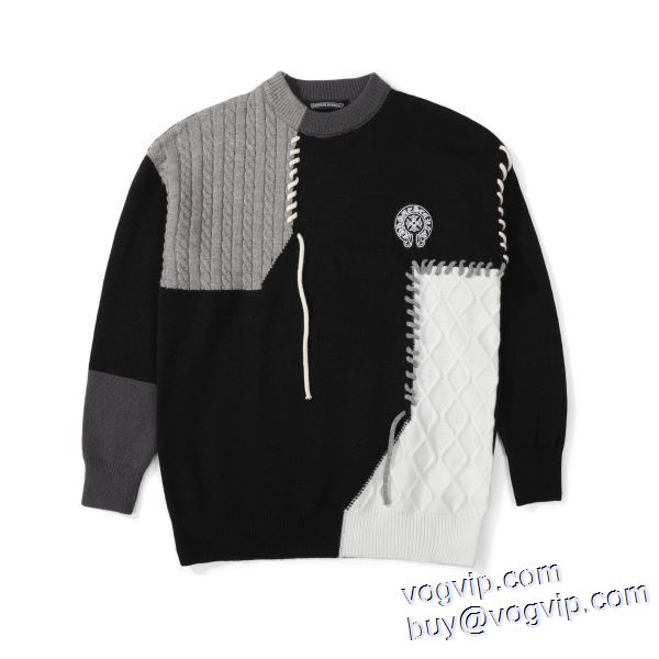 お洒落な存在感 クロムハーツ CHROME HEARTS ニット セーター  2024 スーパーブランドコピー品質保証 優しく柔らかな肌触りのコットン混セーター