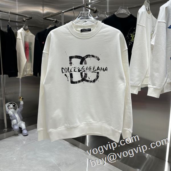 高級感を備えている ドルチェ&ガッバーナ Dolce&Gabbana ブランド 偽物 通販 カジュアル 春 秋 長袖 防風 おしゃれ プルオーバーパーカー 2色可選 2024新作品
