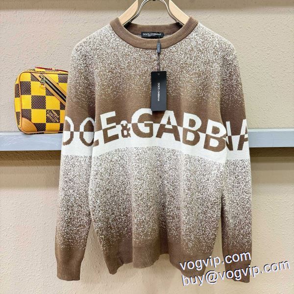 2024お買い得高品質 上品な輝きを放つ形 ドルチェ&ガッバーナ Dolce&Gabbanaスーパーコピー ニット セーター 肌触りの良い柔らかな質感のコットンニット ニットセーター