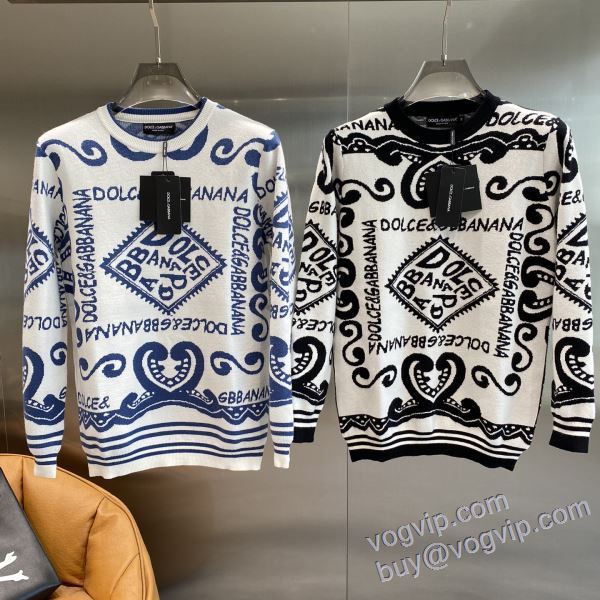 ドルチェ&ガッバーナ Dolce&Gabbana スーパーコピー 2024爆買いセール ニット セーター 2色可選 特別人気感謝SALE