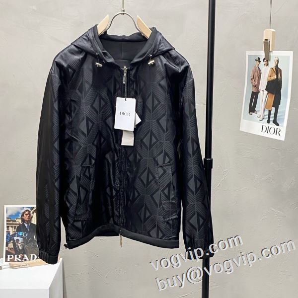 スーパーコピー 優良サイト ディオール DIOR ブルゾン ジャケット コート 春アウター 無地 防風 防寒着 2024秋のお出かけに最適