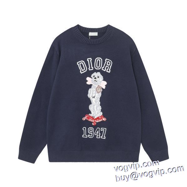 ショートパンツ 確定となる上品 ディオール DIOR 2024人気セール新品 着痩 トップス 春 春服 秋 秋服 冬 冬服 ニット セーター 2色可選 高品質なスーパーコピー商品
