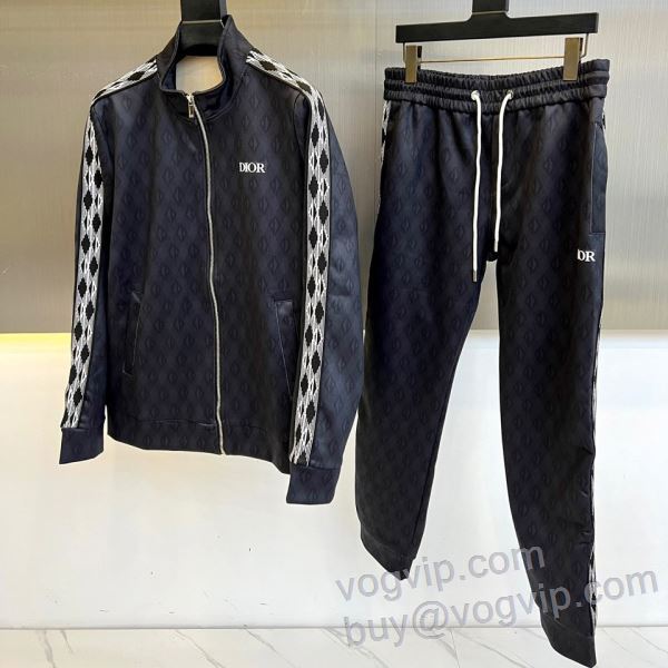 耐久性に優れ 2024最安値 人気のスーパーブランドコピー品質保証 ディオール DIOR 存在感のある ジャージセット 上下セット 2色可選