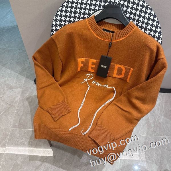 ランキング商品 フェンディ ニットセーター 長袖 セーター FENDI ブランド コピー 販売 2024お買い得お買い得 厚手 裏起毛 アウター 防寒 秋