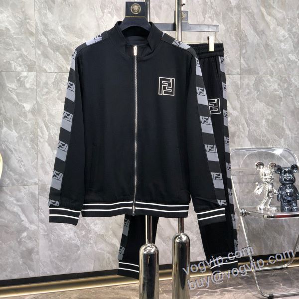 フェンディ 偽物ブランド ジャージセット 2024最新入荷 上下セット 高級感ある