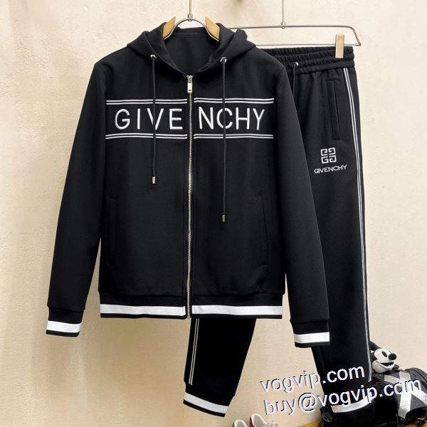 お洒落自在 日本最大級ブランドコピー通販優良店 ジバンシィ GIVENCHY 2024品質保証低価 ジャージセット 上下セット 2色可選