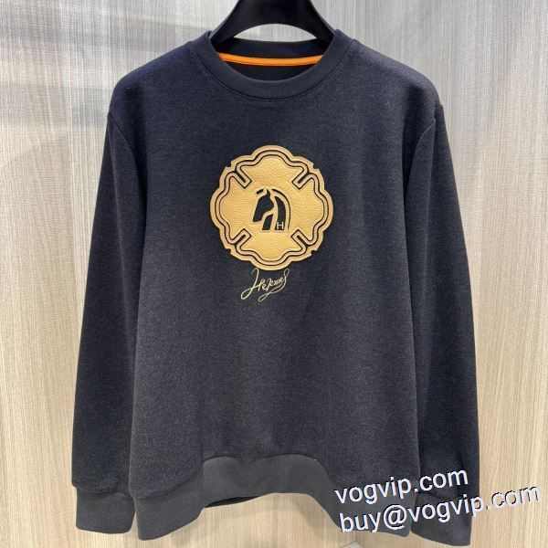 人気スーパーコピーブランド 2024高級品 通販 エルメス HERMES カジュアル おしゃれ 春秋冬服 プルオーバーパーカー  2色可選 おしゃれに絶大な人気