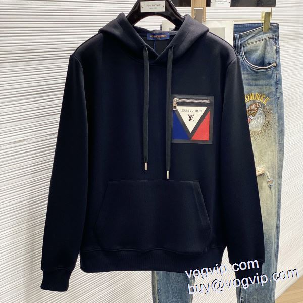 vogブランド コピー 優良店 2024超激得大人気 ルイ ヴィトン LOUIS VUITTON パーカー カジュアル 冬服 通勤 2色可選 早くも完売している