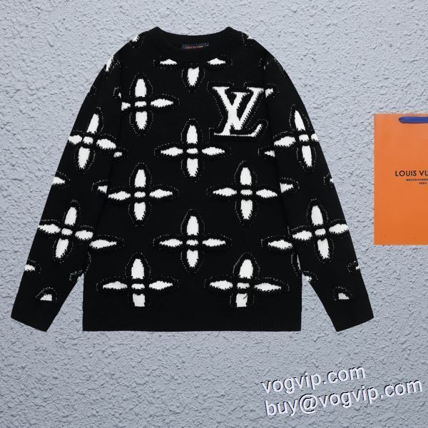 ルイ ヴィトン LOUIS VUITTON 2024最安値お得 ニット 身体を保温できる セーター 4色可選 スーパーコピー 大人の個性を