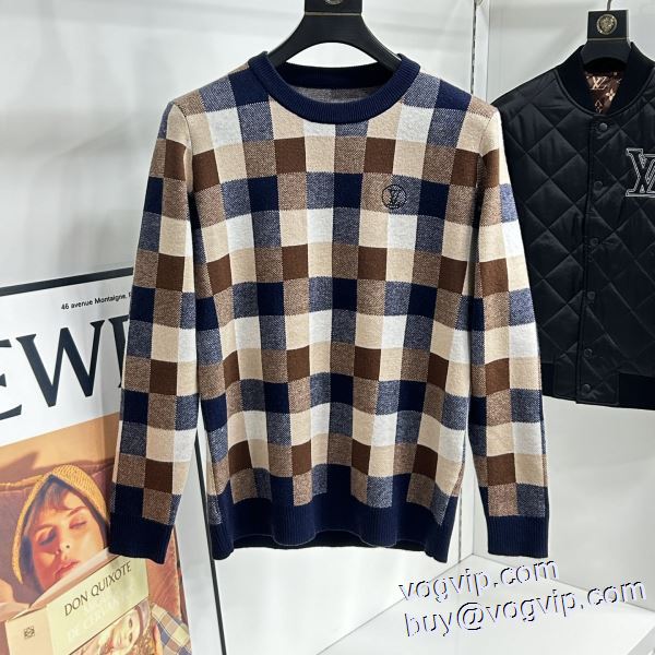 ニット セーター 大人のセンスを感じさせる ルイ ヴィトン LOUIS VUITTON 2024年モデル入荷 厳しい寒さに耐える ブランド 偽物 通販