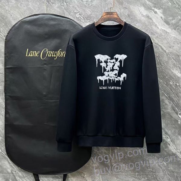 お洒落に魅せる ブランドスーパーコピー 激安専門店 2024高評価 ルイ ヴィトン LOUIS VUITTON プルオーバーパーカー 2色可選 防寒