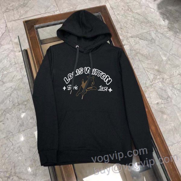 VOGコピー ポップ ルイ ヴィトン LOUIS VUITTON 2024品質保証高品質 パーカー 2色可選 着心地 の良い