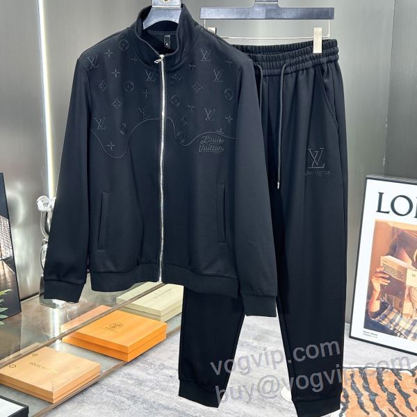 ブランド 偽物 通販 2024大特価！注目のアイテム ルイ ヴィトン LOUIS VUITTON カジュアル おしゃれ 春秋冬服 ジャージセット 上下セット