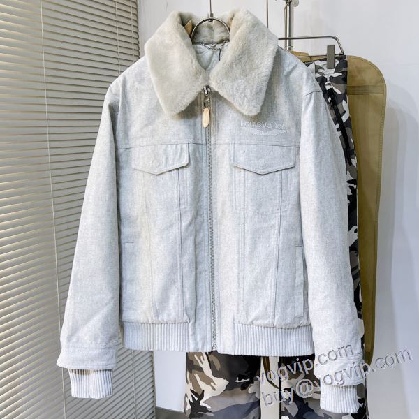 レザーコート ルイ ヴィトン ブランド服 コピー 裏ボア付 2024赤字超特価新品 サイズ豊富 フリースジャケット