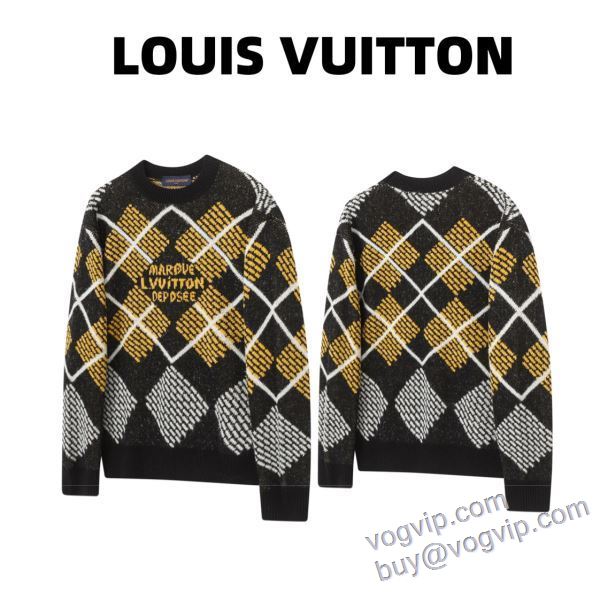 2024有名人の愛用品 ルイ ヴィトン 秋冬の必須アイテム LOUIS VUITTONスーパーコピー 激安 コスパ最高のプライス ニット セーター