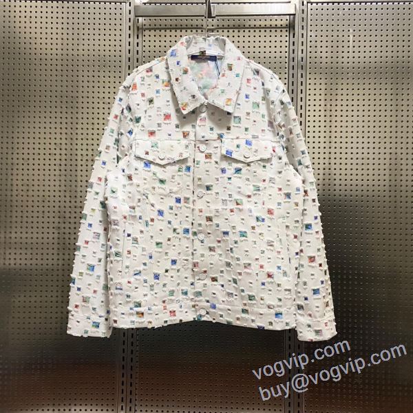 LOUIS VUITTONスーパーコピー 今買い◎得 2色可選 2024買い得 デニムジャケット ルイ ヴィトン ドット柄