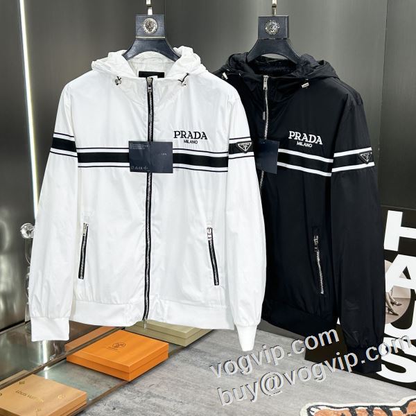 スーパーコピー n級品 プラダ PRADA 2024人気定番新作 ブルゾン ジャケット 2色可選 スリムなシルエットデザイン 売れ筋のいい