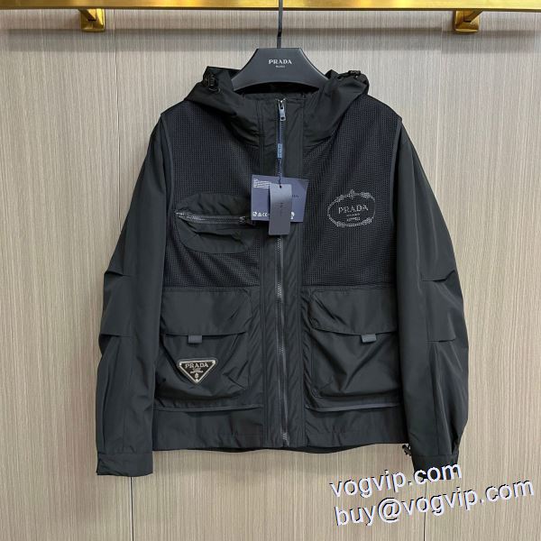 落ち着いた感覚 2024新作登場 最高N級ブランドコピー プラダ PRADA ブルゾン 防風性に優れ