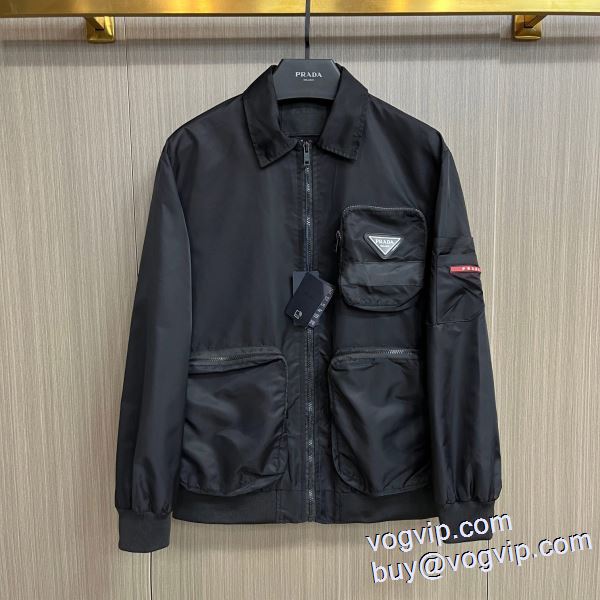 お洒落に魅せる 2024超激得格安 スーパーブランドコピー品質保証 プラダ PRADA 防風性にも優れた ブルゾン