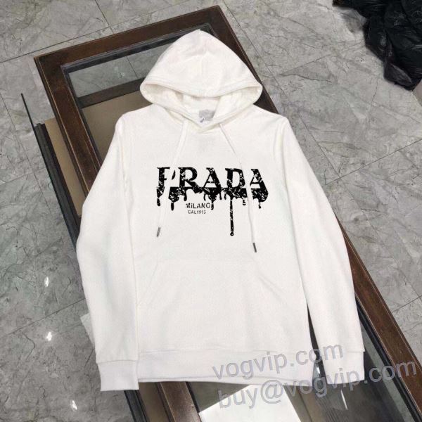 2色可選 プラダ スーパーコピー 時計専門店 2024多様多彩 PRADA デザイン性の高い パーカー シンプルなデザイン